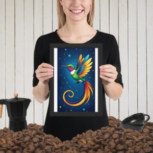 Framed matte paper poster